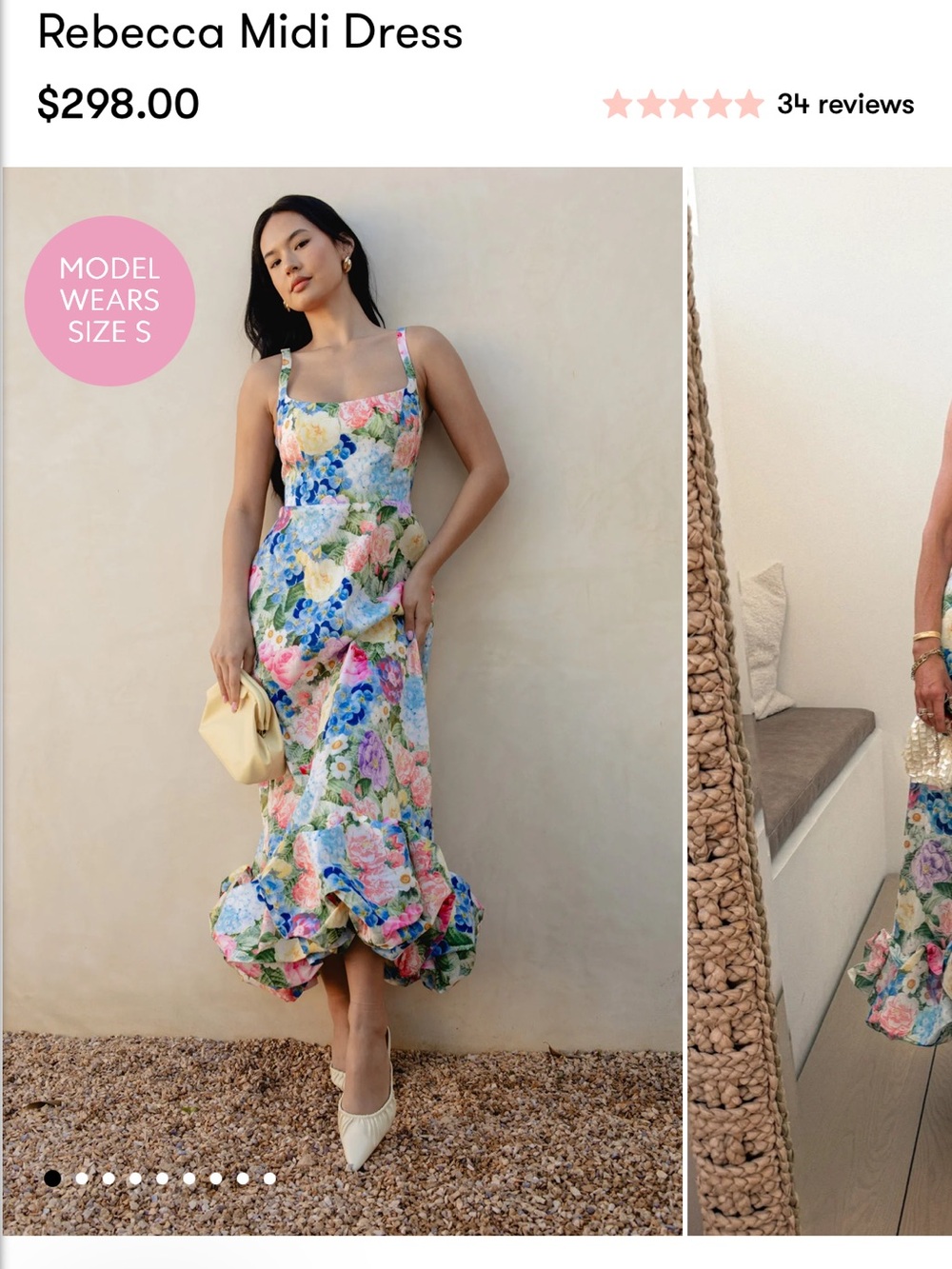Show Me Your Mumu Rebecca Floral Midi Dress XL